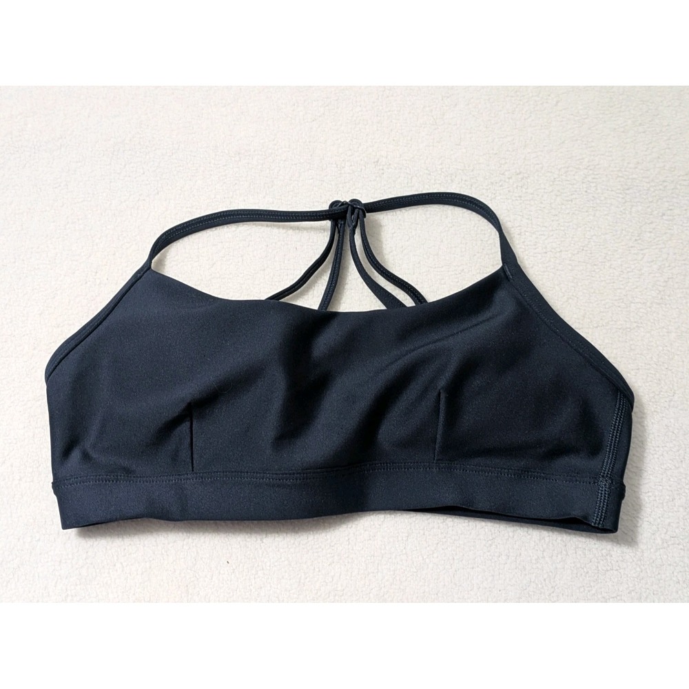 Artizia Sports Bra XS Golden Navy Blue Cross Back Adjustable Straps Padded